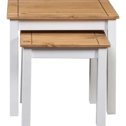 Pack de 2 mesas Panama Range apilables madera maciza de pino