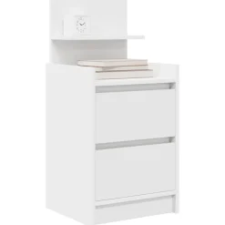 Pack de 2 mesitas de noche Este 2 cajones + estante 80x38x34 cm