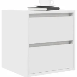 Pack de 2 mesitas de noche Ferco 2 cajones blanco 40x38x34 cm