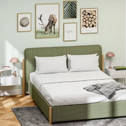 Pack de 2 mesitas de noche Lluvia Homcom 1 cajón blanco