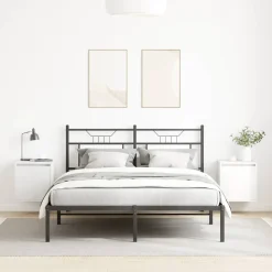 Pack de 2 mesitas de noche Camelia con puerta blanco 40x38x34 cm