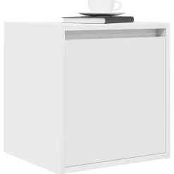 Pack de 2 mesitas de noche Camelia con puerta blanco 40x38x34 cm