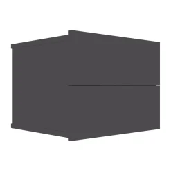Pack de 2 mesitas de noche Belvi 2 cajones diseño flotante 40x30x30 cm