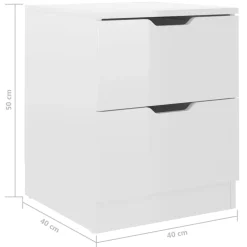Pack de 2 mesitas de noche Boulevar 2 cajones 50x40x40 cm