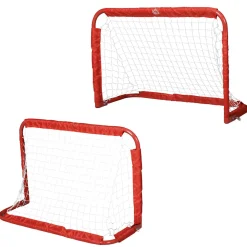 Pack de 2 miniporterías Axis Homcom plegables rojo 60x90x36 cm