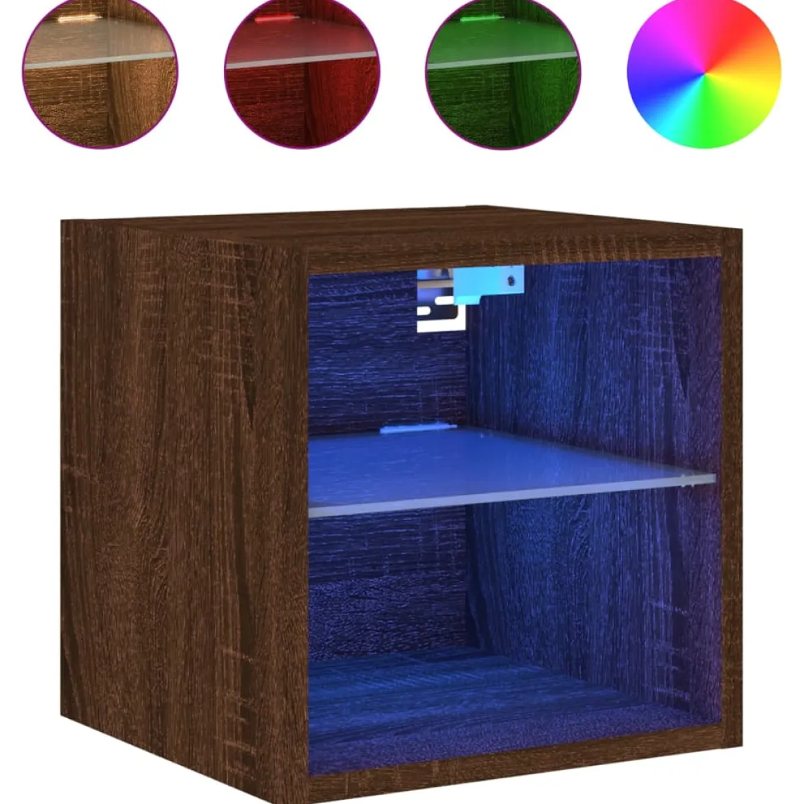 Pack de 2 muebles de TV Vedda de pared con luces LED 30x28,5x30 cm