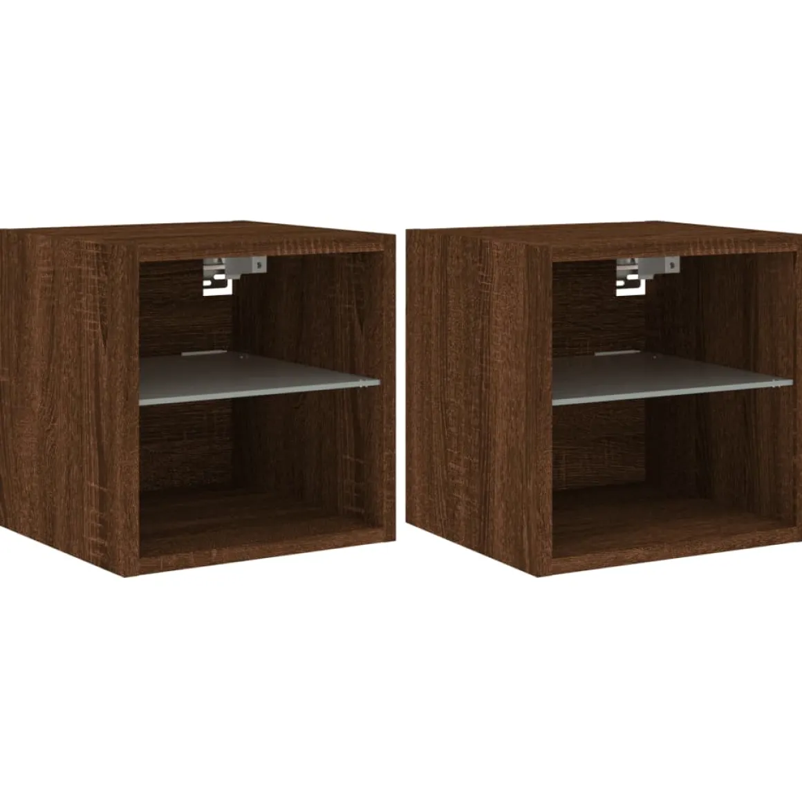 Pack de 2 muebles de TV Vedda de pared con luces LED 30x28,5x30 cm