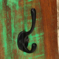 Pack de 2 percheros de pared con 3 ganchos madera 110x36x3 cm