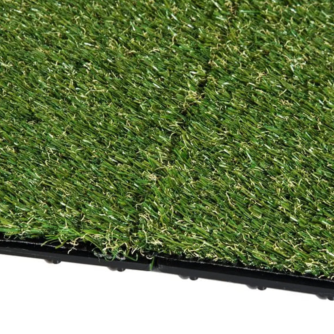 Pack de 10 placas de césped artificial Outsunny verde grosor 25mm