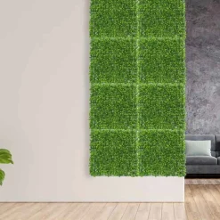Pack de 4 planchas de jardín vertical artificial suculenta verde