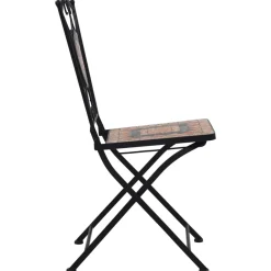 Pack de 2 sillas Bistró para exterior cerámica 87x52x37 cm
