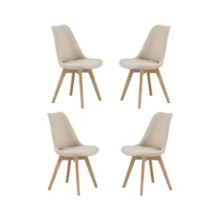 Pack de 4 sillas Bistro asiento acolchado