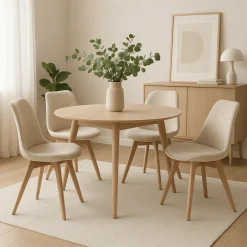 Pack de 4 sillas Bistro asiento acolchado