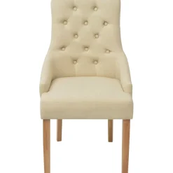 Pack de 2 sillas Cala respaldo alto crema 95,5x52x60 cm