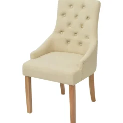 Pack de 2 sillas Cala respaldo alto crema 95,5x52x60 cm
