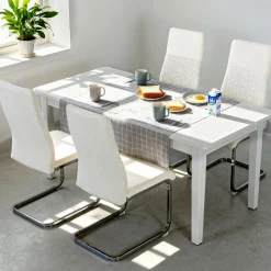 Pack de 4 sillas Cali Homcom asiento acolchado 98x45x61 cm