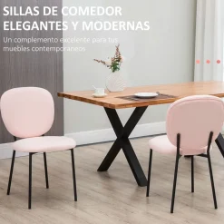 Pack de 2 sillas de comedor Gamma Homcom 82x46x59 cm