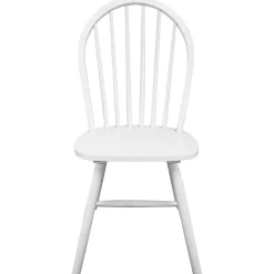 Pack de 2 sillas de comedor Calama madera de caucho blanco 94x46,5x52 cm