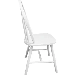 Pack de 2 sillas de comedor Calama madera de caucho blanco 94x46,5x52 cm