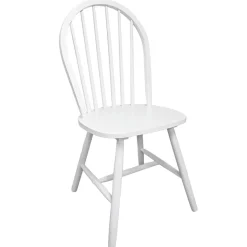 Pack de 2 sillas de comedor Calama madera de caucho blanco 94x46,5x52 cm