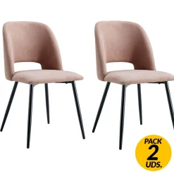 Pack de 2 sillas de comedor Venus tejido acolchado