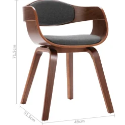 Pack de 2 sillas de comedor Peach madera 71,5x49x51,5 cm