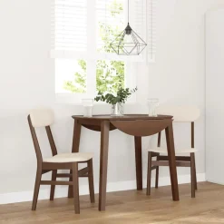 Pack de 2 sillas de comedor Adela respaldo ergonómico marrón claro