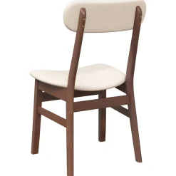Pack de 2 sillas de comedor Adela respaldo ergonómico marrón claro