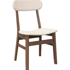 Pack de 2 sillas de comedor Adela respaldo ergonómico marrón claro