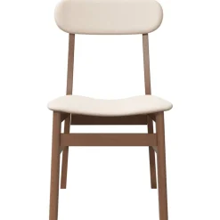 Pack de 2 sillas de comedor Adela respaldo ergonómico marrón claro