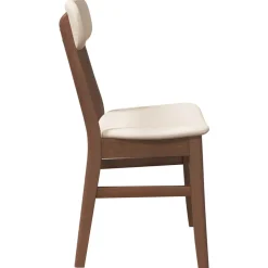 Pack de 2 sillas de comedor Adela respaldo ergonómico marrón claro