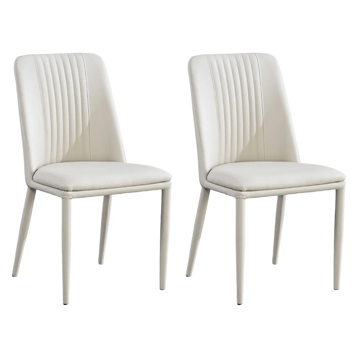 Pack de 2 sillas de comedor Rowena cuero PU 87x50x53 cm