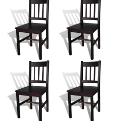 Pack de 4 sillas de comedor Wade madera de pino 85,5x41,5x45,5 cm