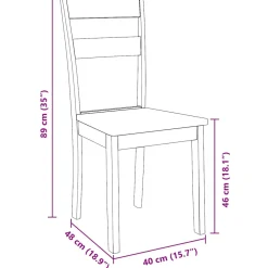 Pack de 2 sillas de comedor Laurent asientos acolchados