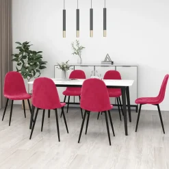 Pack de 6 sillas de comedor Vega terciopelo 83x45x53,5 cm
