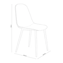 Pack de 4 sillas de comedor Hall diseño industrial
