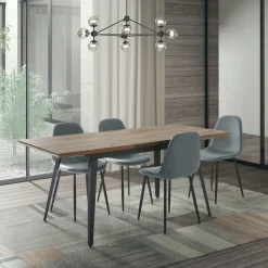 Pack de 4 sillas de comedor Hall diseño industrial