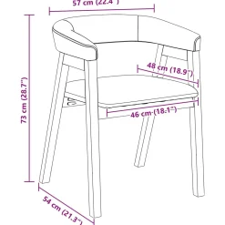 Pack de 2 sillas de comedor Maine respaldo acolchado