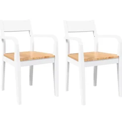 Pack de 2 sillas de comedor Arthur reposabrazos + asiento acolchado