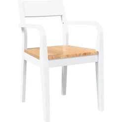 Pack de 2 sillas de comedor Arthur reposabrazos + asiento acolchado