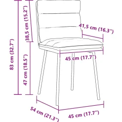 Pack de 2 sillas de comedor Confort diseño ergonómico + asiento acolchado