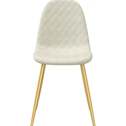 Pack de 6 sillas de comedor Millie terciopelo patas doradas 83x45x53,5 cm