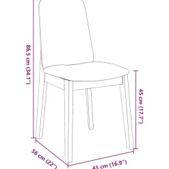 Pack de 2 sillas de comedor Syra respaldo ergonómico