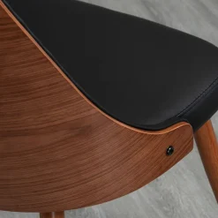 Pack de 2 sillas de comedor Mel Homcom cuero sintético negro