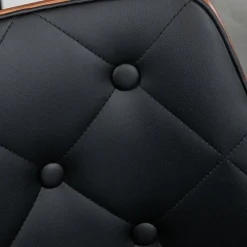 Pack de 2 sillas de comedor Mel Homcom cuero sintético negro