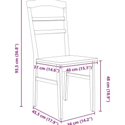 Pack de 2 sillas de comedor Gorrión