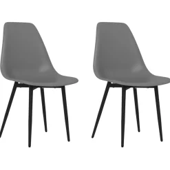Pack de 2 sillas de comedor Marck patas de metal 84x46x52 cm