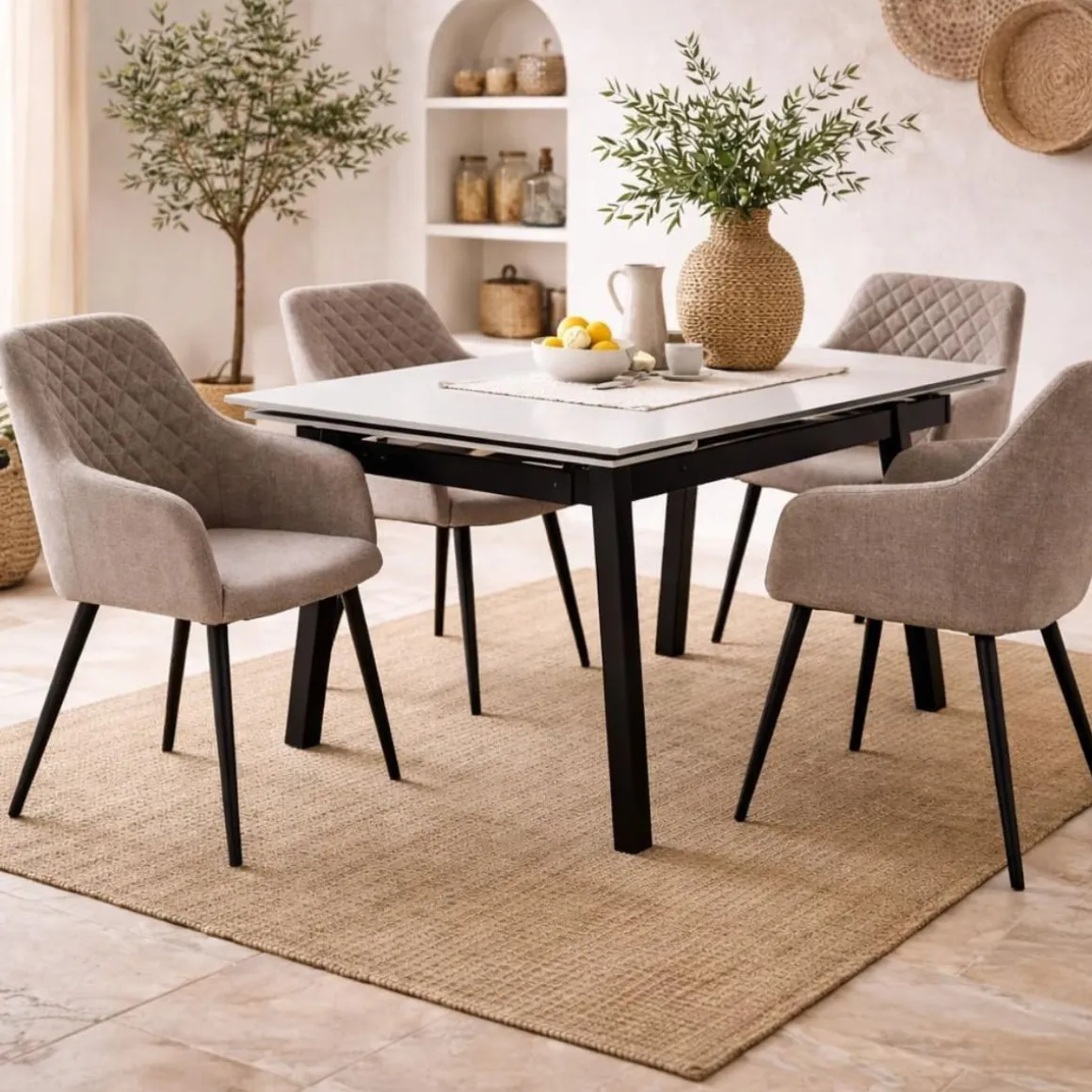 Pack de 2 sillas de comedor Diamante 84x52x46 cm