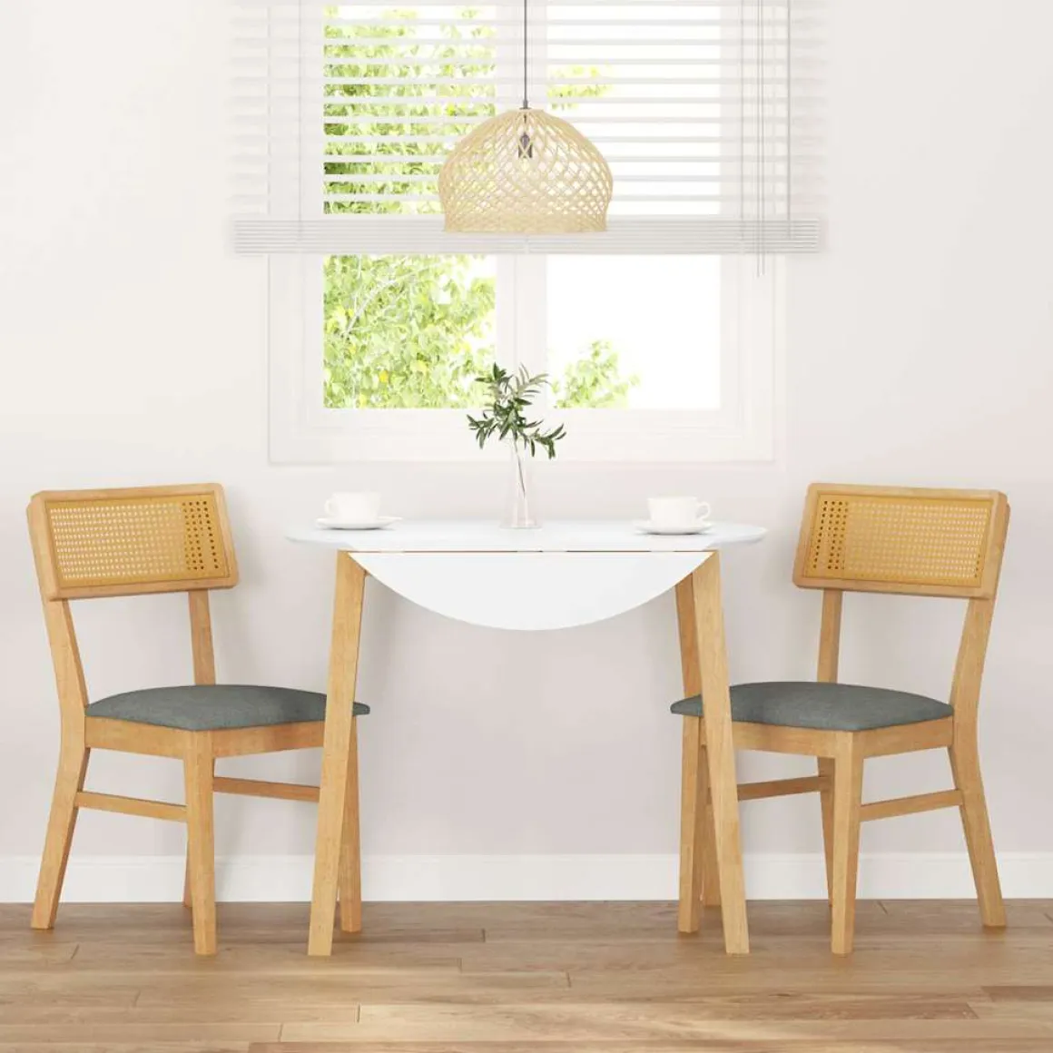 Pack de 2 sillas de comedor Frank asiento acolchado