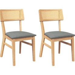 Pack de 2 sillas de comedor Frank asiento acolchado
